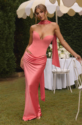 Bernadette Maxi Skirt - Coral Pink