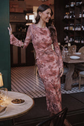 Nash Long Sleeve Dress - Blurred Botanics