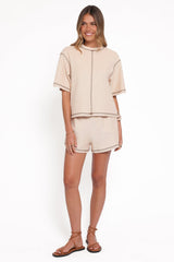 Melody Knit Short Set - Oat