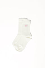 Elsie Bow Socks - White