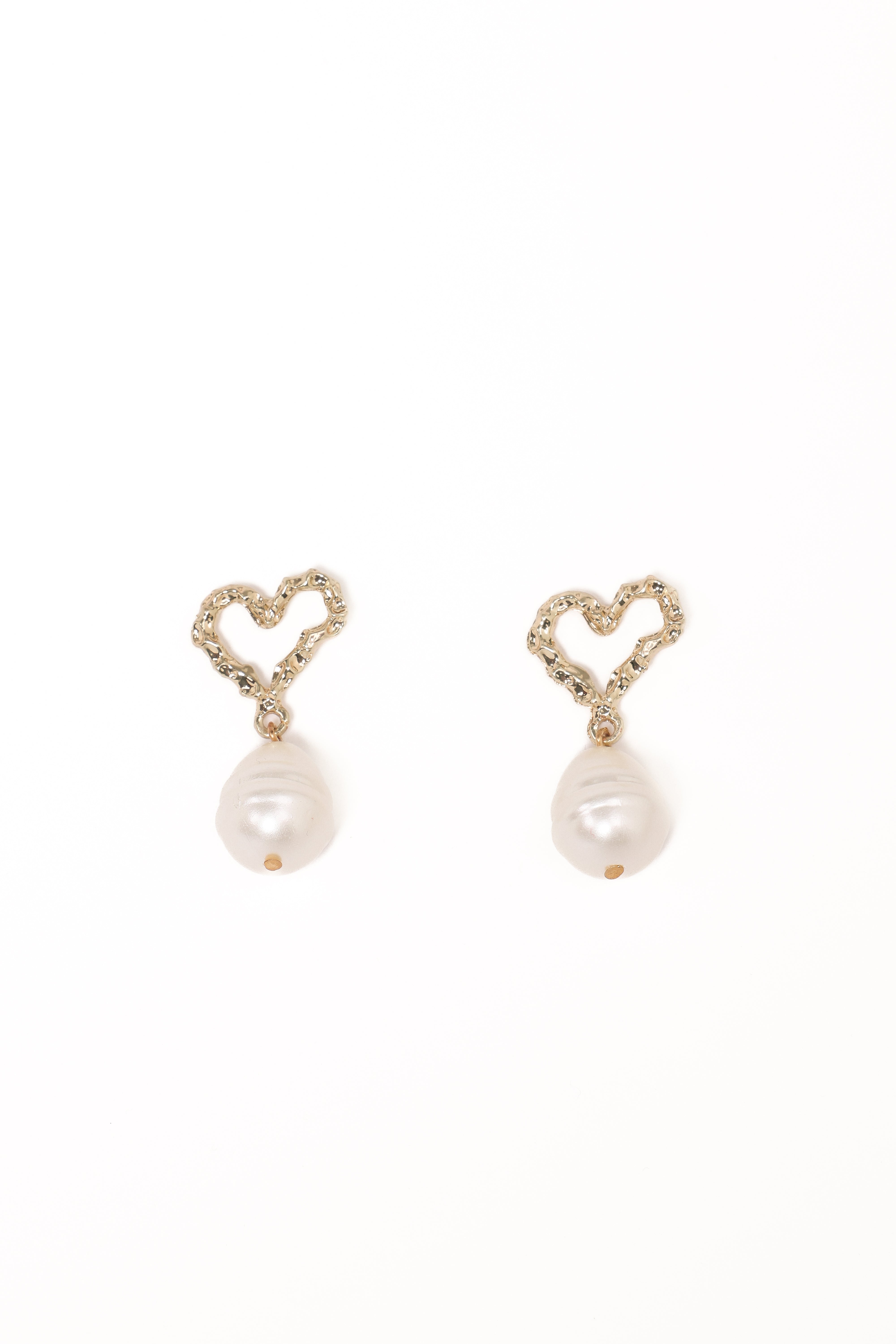 Solana Earrings - Gold Pearl