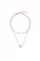 Viola Necklace Set - Pearl/Gold