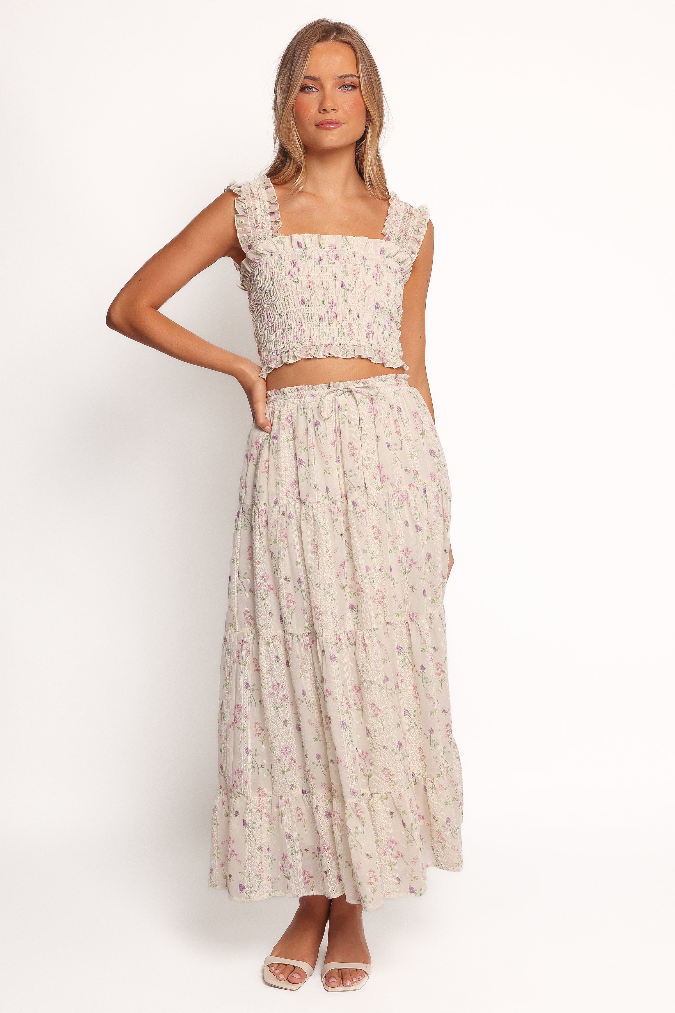 Amberlyn Maxi Skirt - Pink Floral