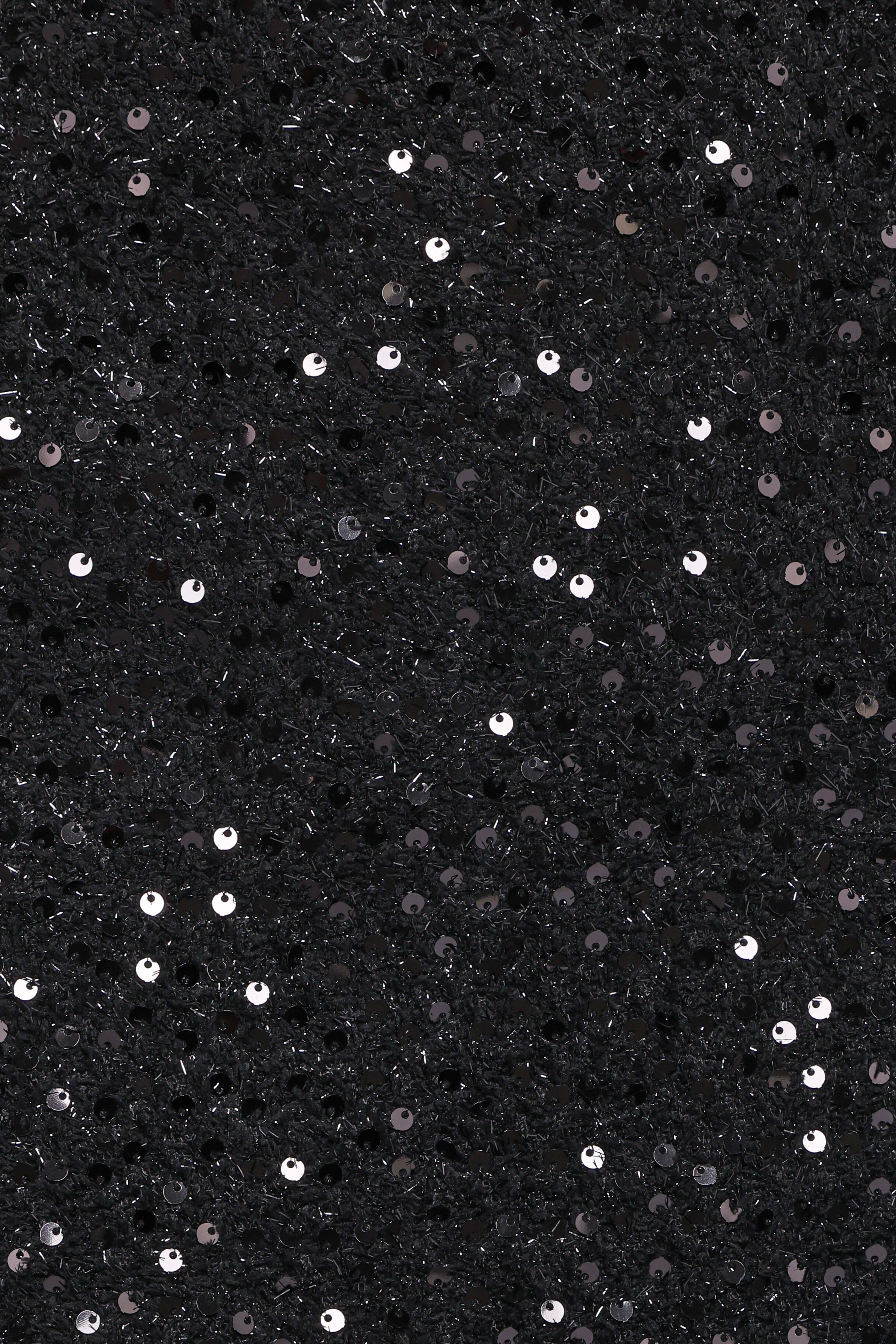 Valentina Tweed Sequins Mini Skirt - Black