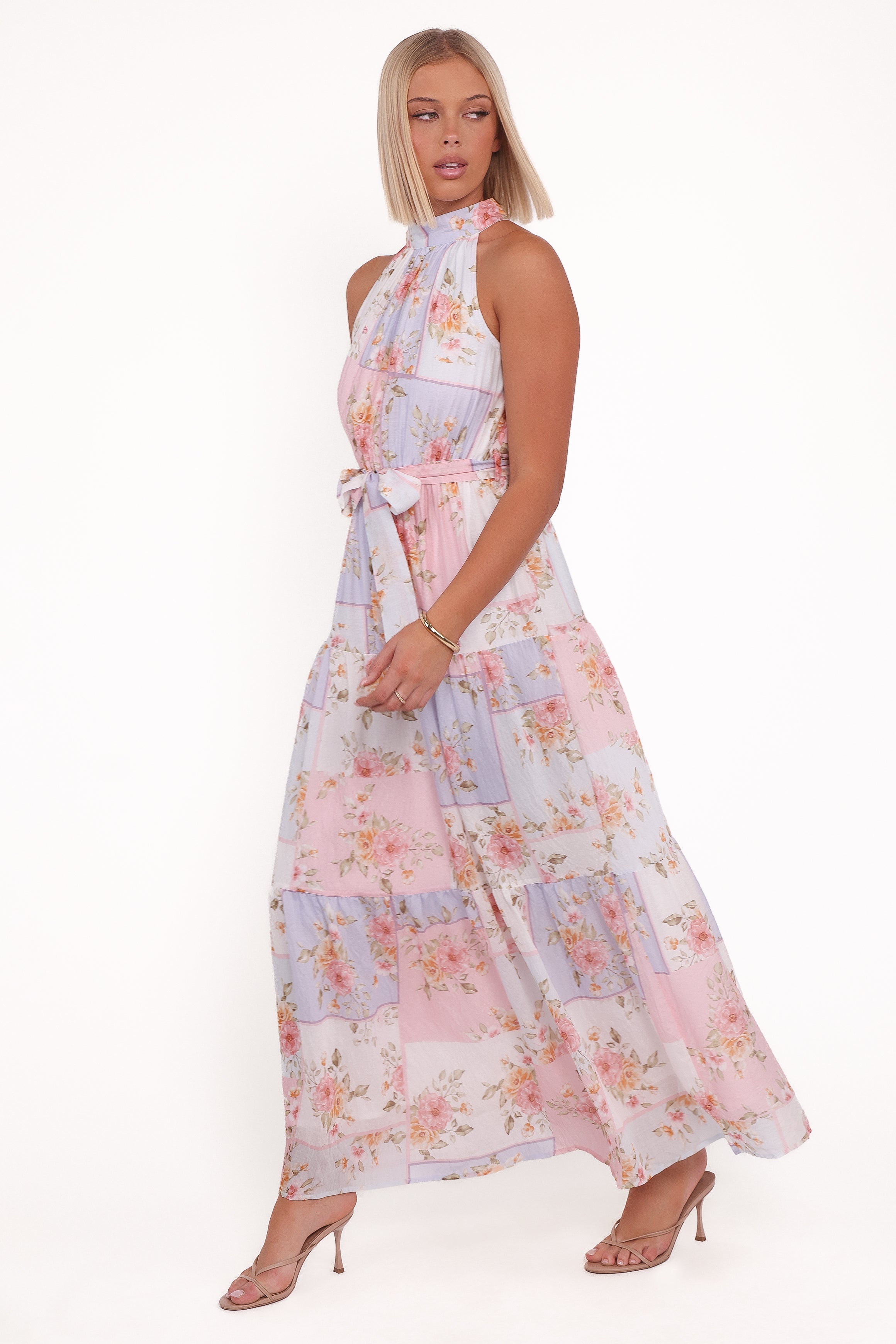 Caroline Maxi Halter Dress - Multi Floral