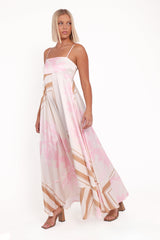 Elanor Maxi Dress - Pink Print