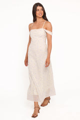 Elwood Midi Dress - Yellow Ditsy Floral
