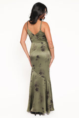 Fia Midi Dress - Green Floral