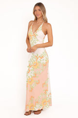 Haruki Maxi Dress - Yellow Spring Floral