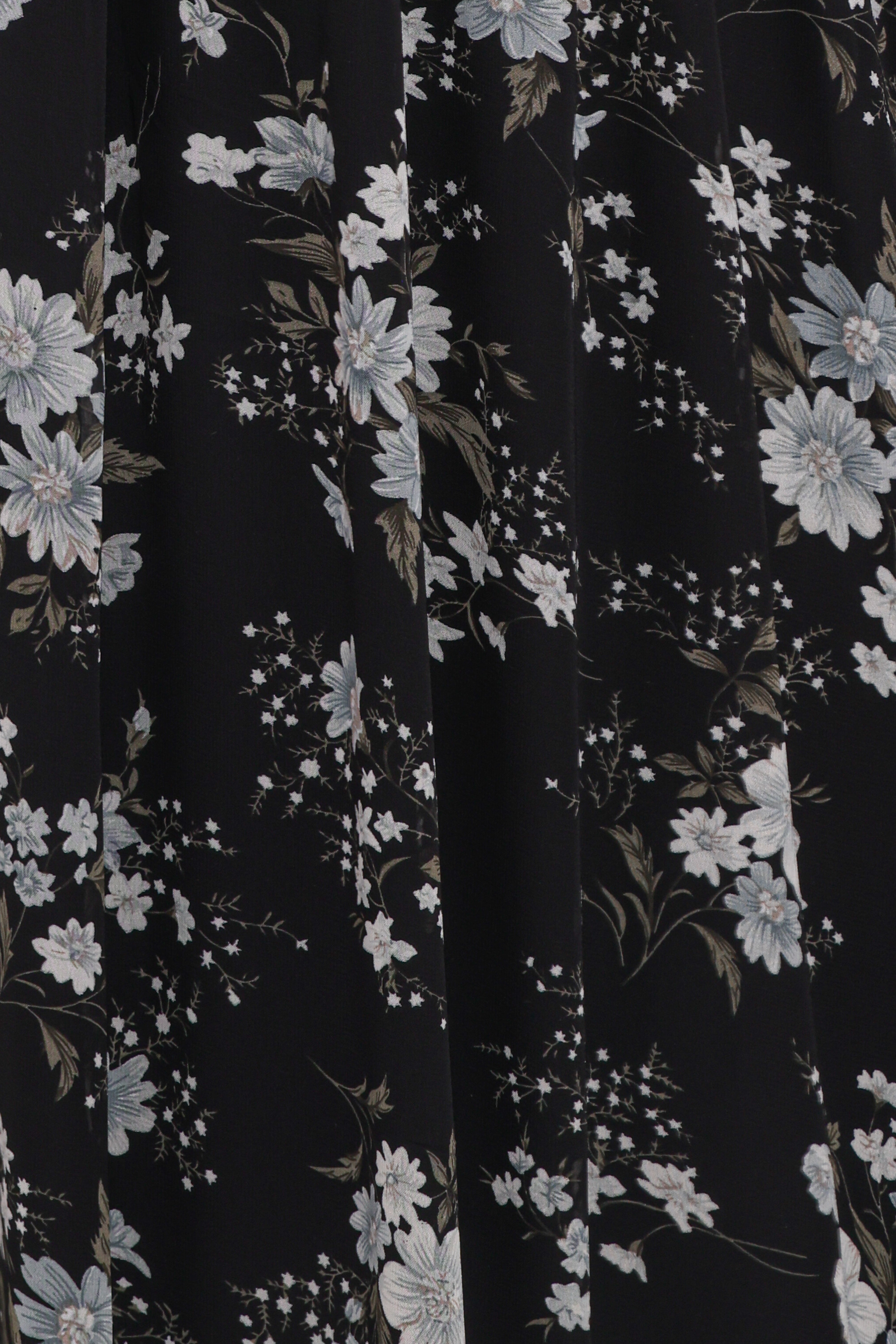 Mavis Long Sleeve Maxi Dress - Black Floral