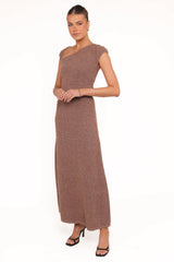 Talisa Midi Dress - Brown Marle