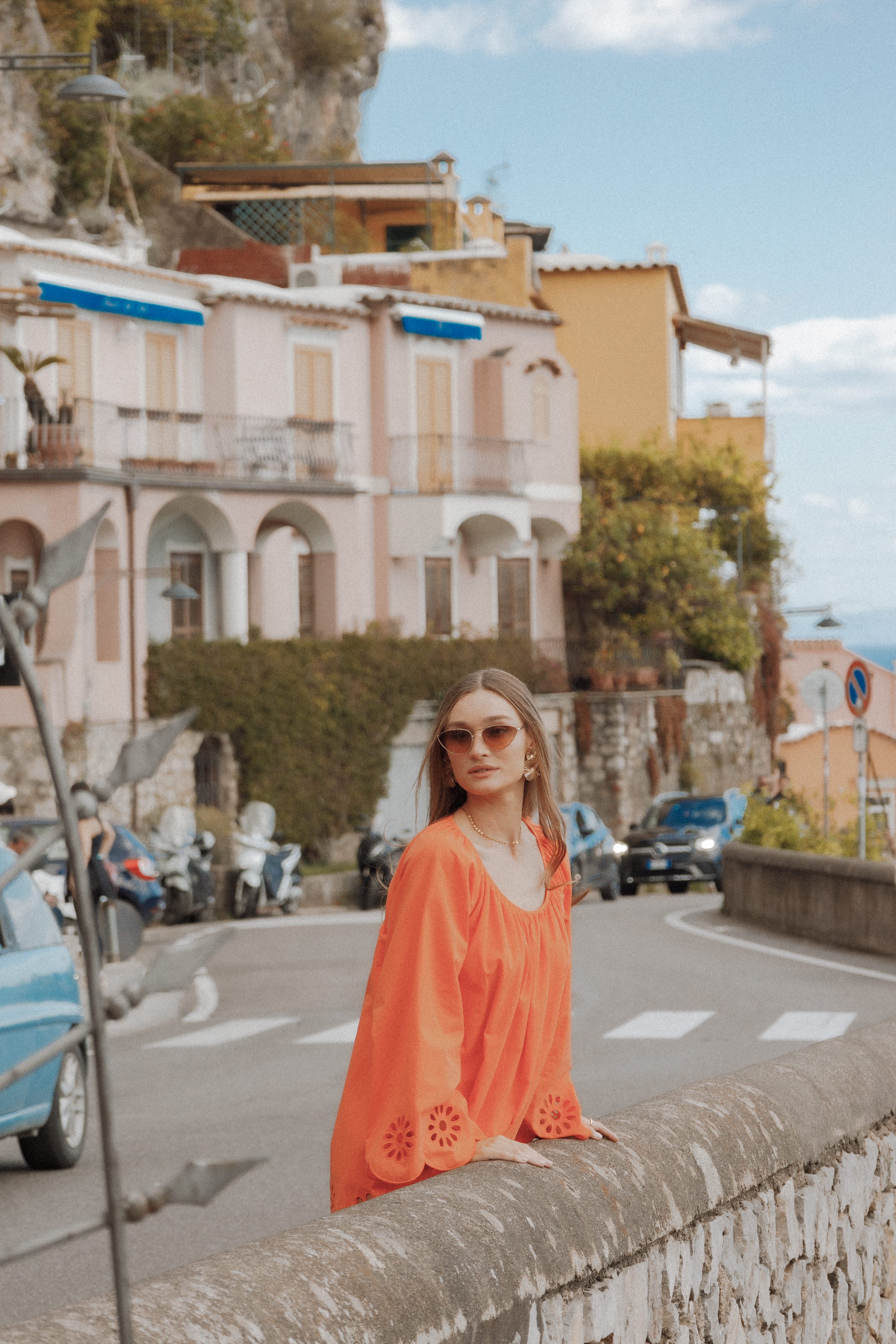 Tampa Long Sleeve Mini Dress - Orange