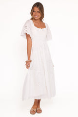 Tierney Midi Dress - White