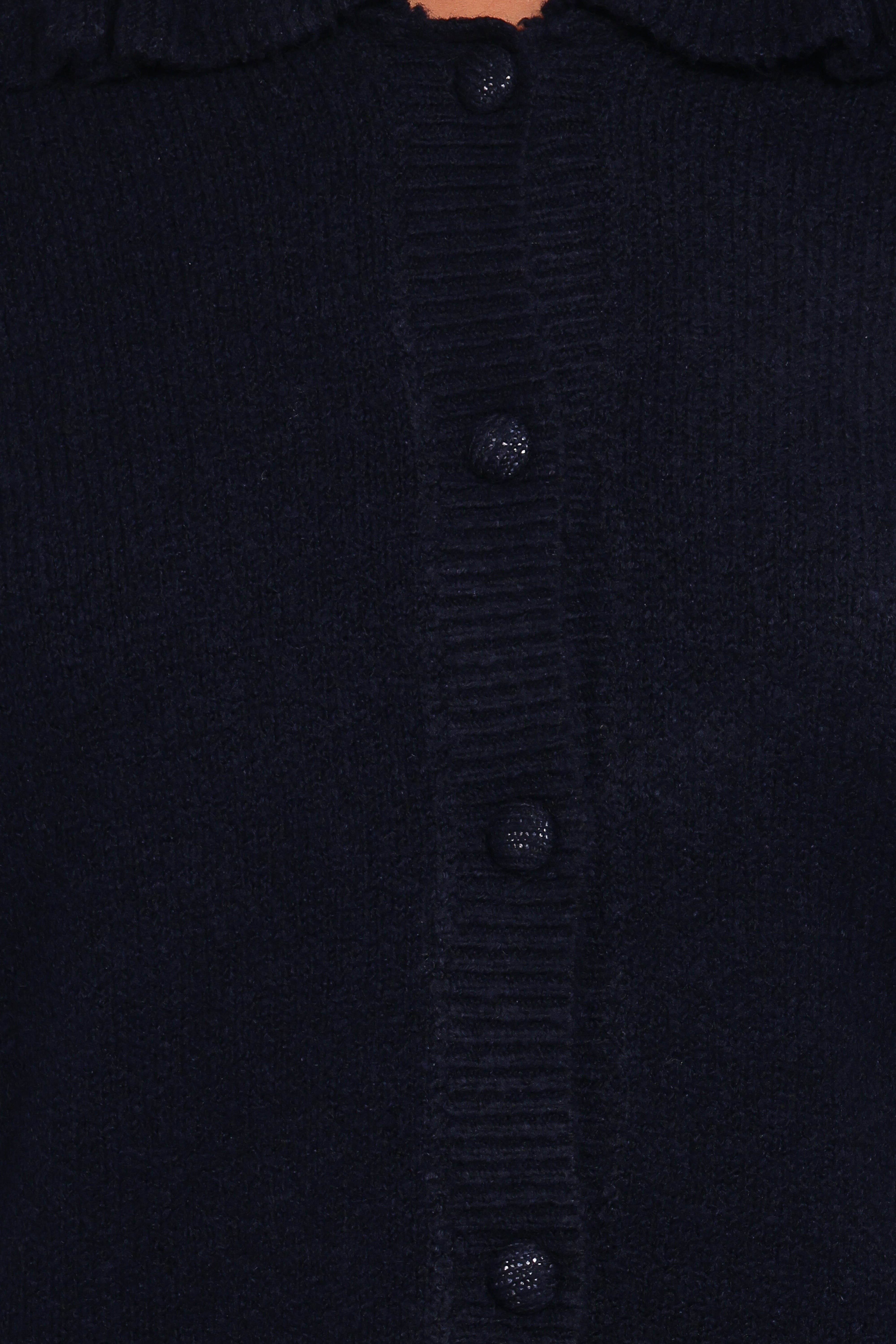 Carmello Frill Collar Cardigan - Navy