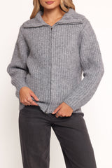 Miffy Zip Through Cardigan - Grey
