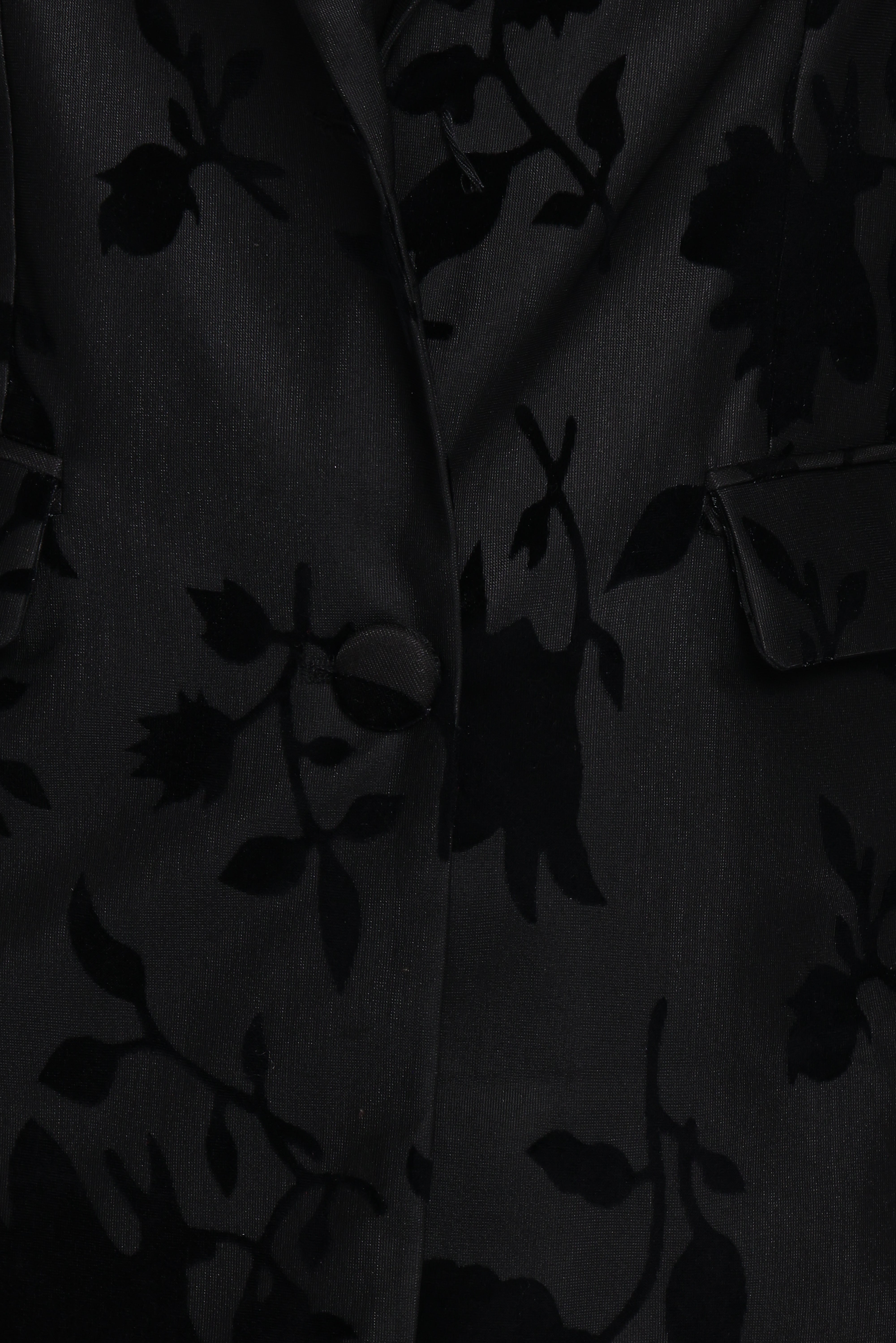 Ollie Burnout Blazer - Black Velvet